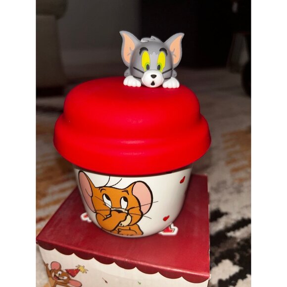 Tom & Jerry ceramic snack soup bowl with silicone lid - Picture 2 of 7